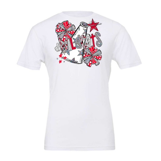 Wildcats Cheer Megaphone Scrape-Red