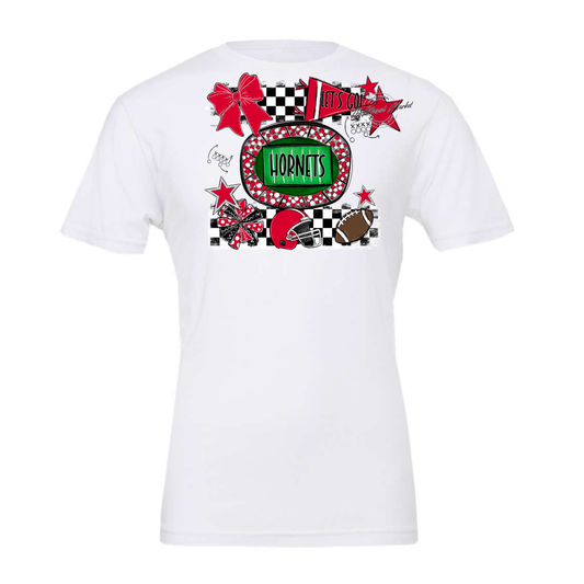 Hornets Checkers Spirit Design-Red