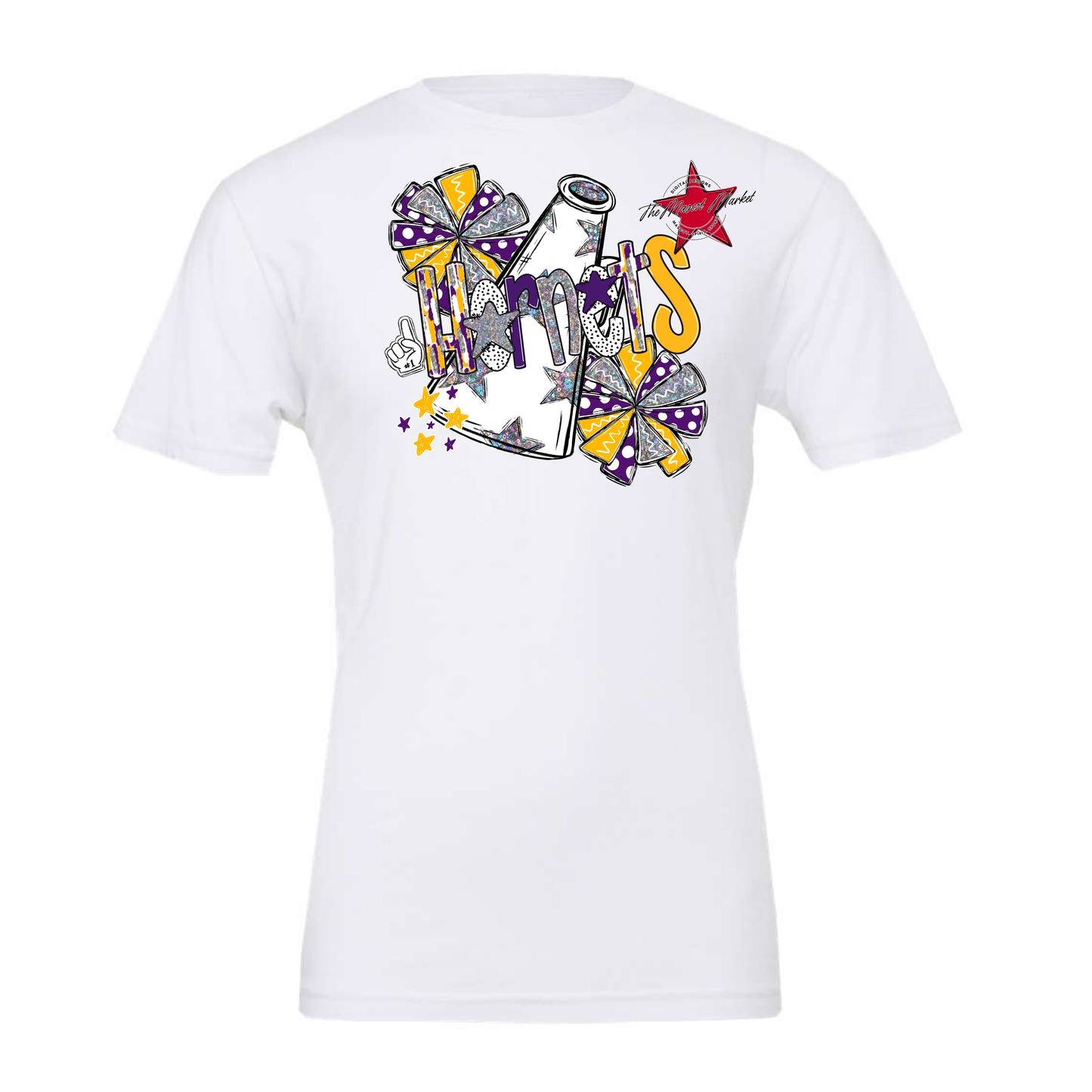 Hornets Cheer Megaphone Scrape-Purple-Yellow