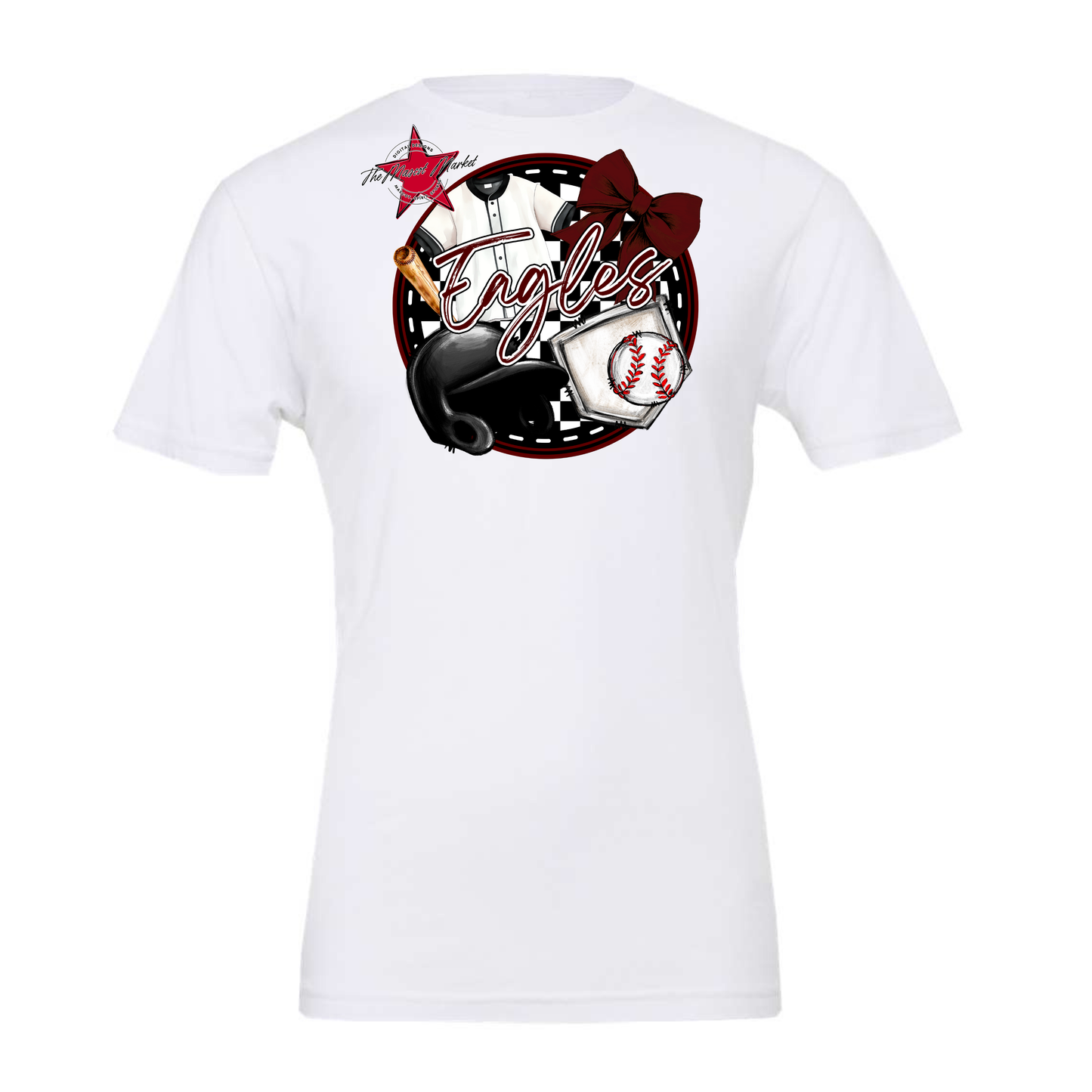 Eagles Circle Baseball Design-Maroon
