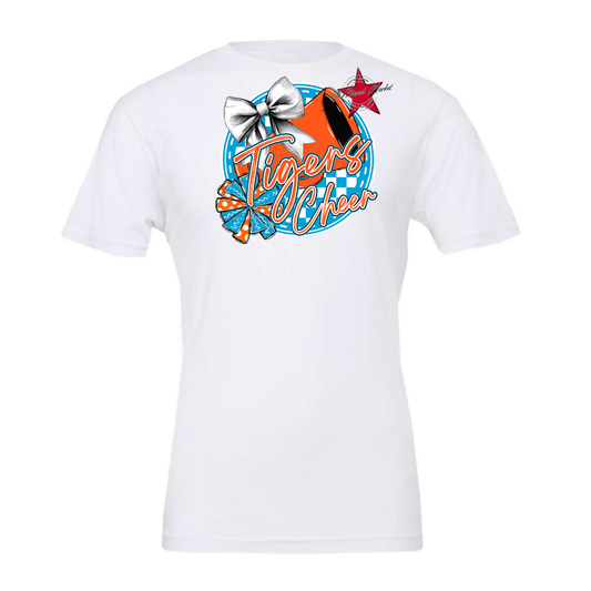 Tigers Circle Cheer Design-Carolina Blue-Orange