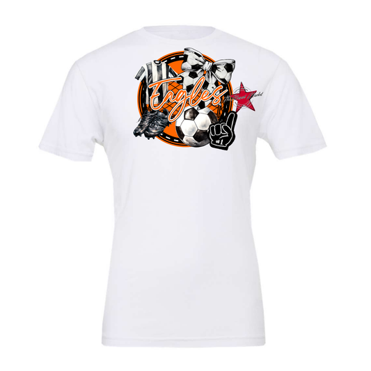 Eagles Circle Soccer Design-Orange