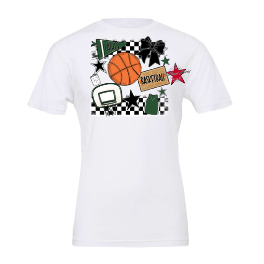 Eagles Basketball Checkers Design-Green