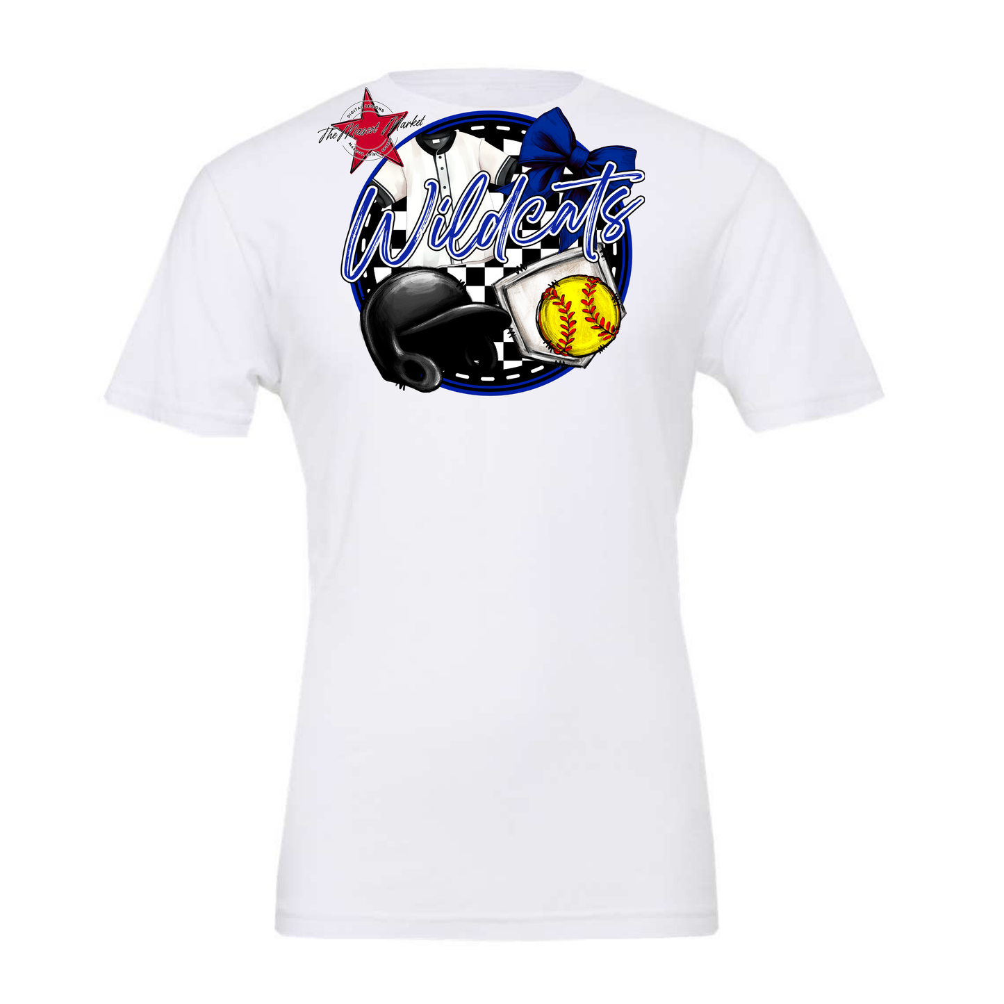 Wildcats Circle Softball Design-Royal Blue