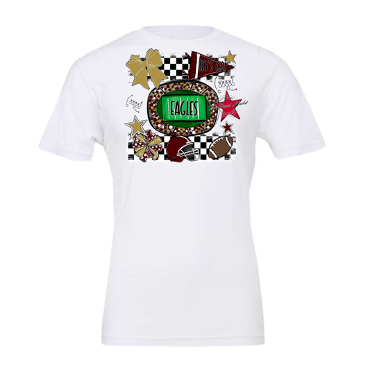 Eagles Checkers Spirit Design-Maroon-Gold