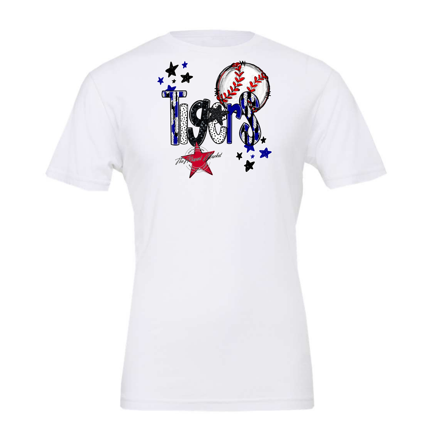 Tigers Baseball Scrape-Blue