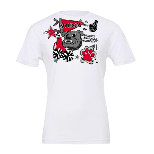 Bulldogs Mixed Mascot Spirit Design-Red