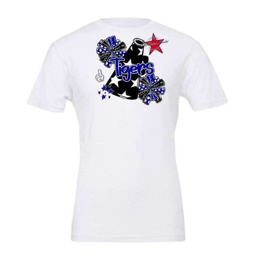 Tigers Alpha Megaphone Design-Blue