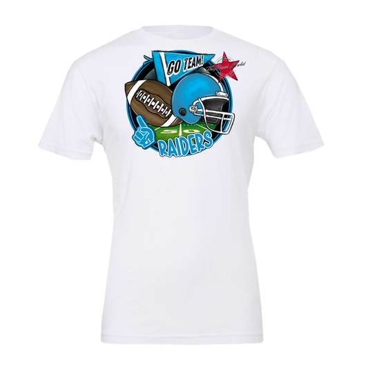 Raiders Circle Football Design-Carolina Blue