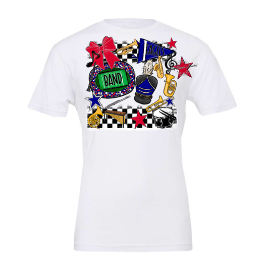 Eagles Band Checkers Design-Blue-Red