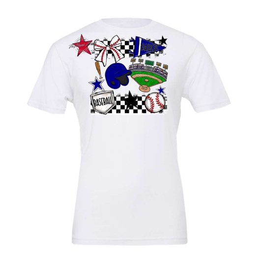 Raiders Baseball Checkers Design-Blue