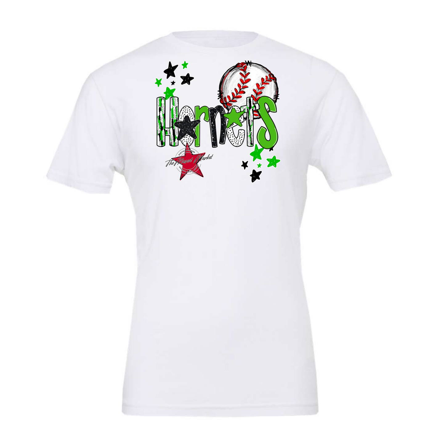 Hornets Baseball Scrape-Bright Green