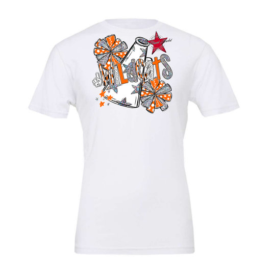 Wildcats Cheer Megaphone Scrape-Orange