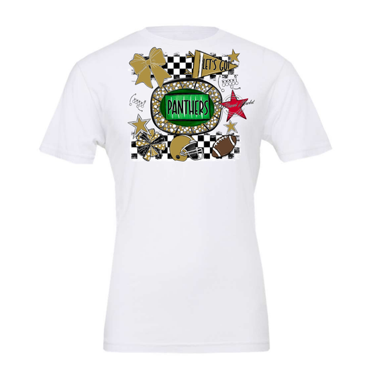 Panthers Checkers Spirit Design-Gold