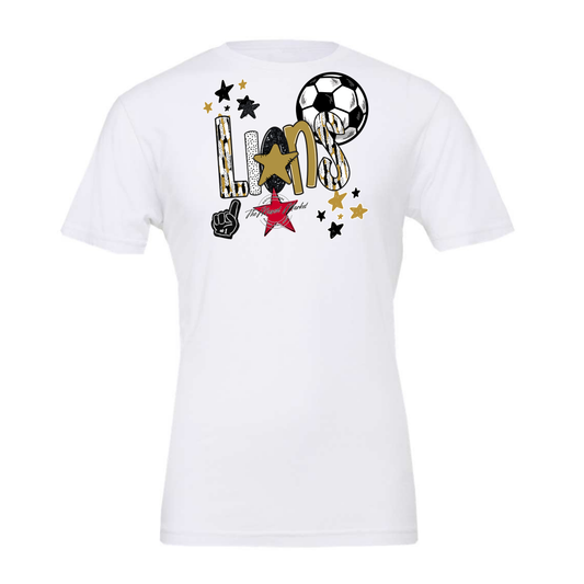 Lions Soccer Scrape-Gold