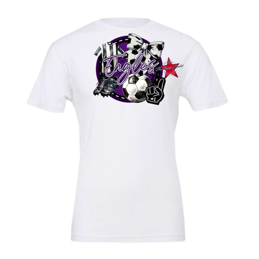 Eagles Circle Soccer Design-Purple