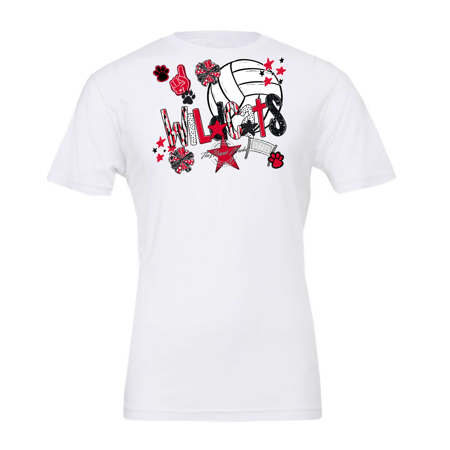 Wildcats Volleyball Scrape-Red