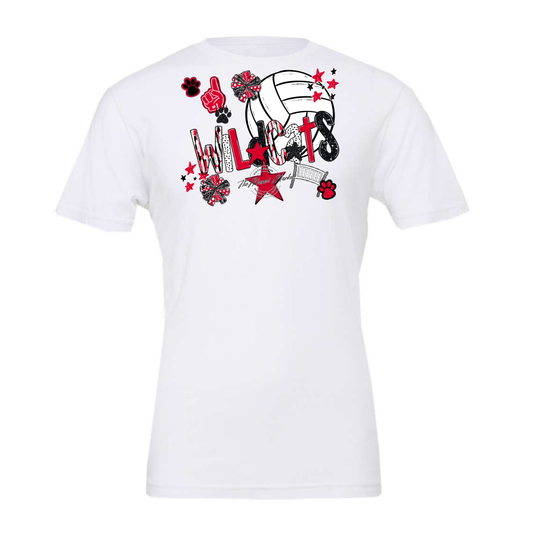 Wildcats Volleyball Scrape-Red