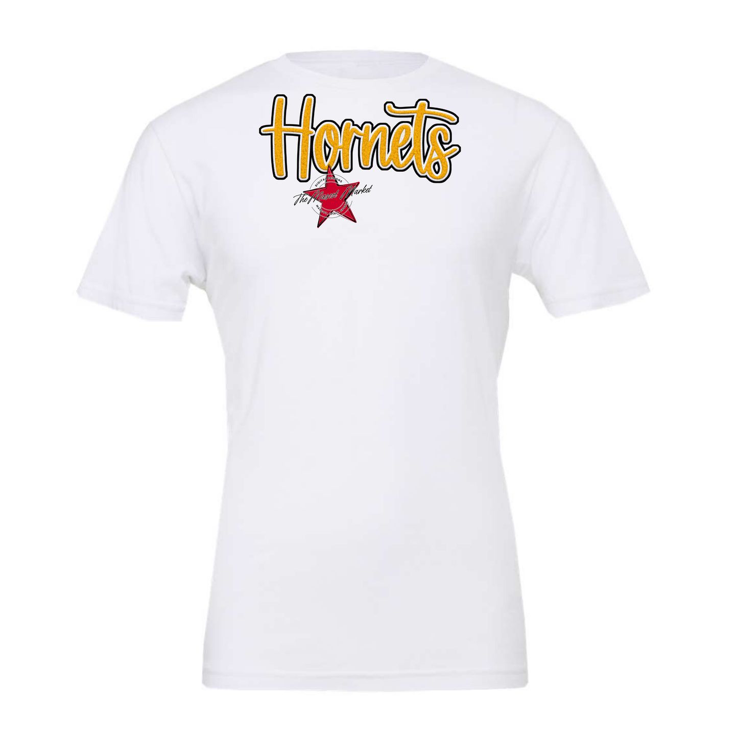 Hornets Faux Chenille Patch-Yellow