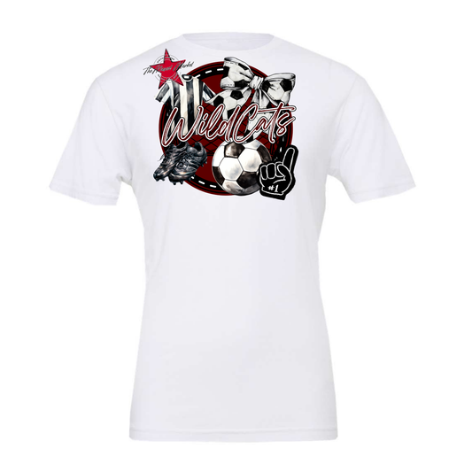 Wildcats Circle Soccer Design-Maroon