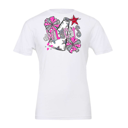 Wildcats Cheer Megaphone Scrape-Pink