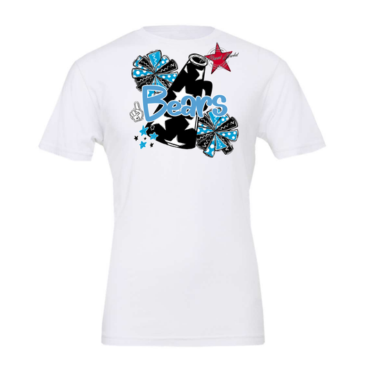 Bears Megaphone Alpha Design-Carolina Blue