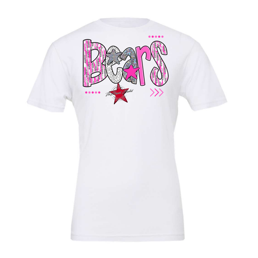 Bears Brushstroke Alpha Design-Pink