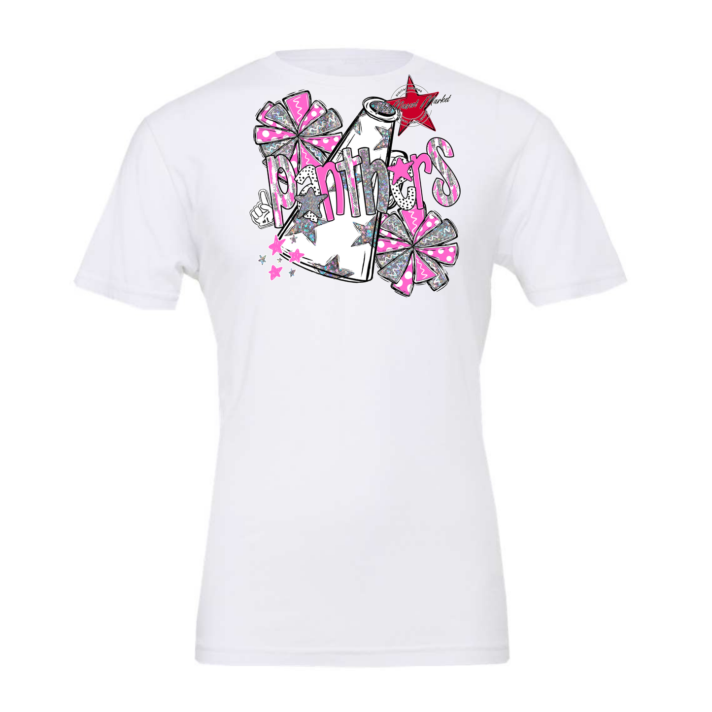 Panthers Cheer Megaphone Scrape-Baby Pink