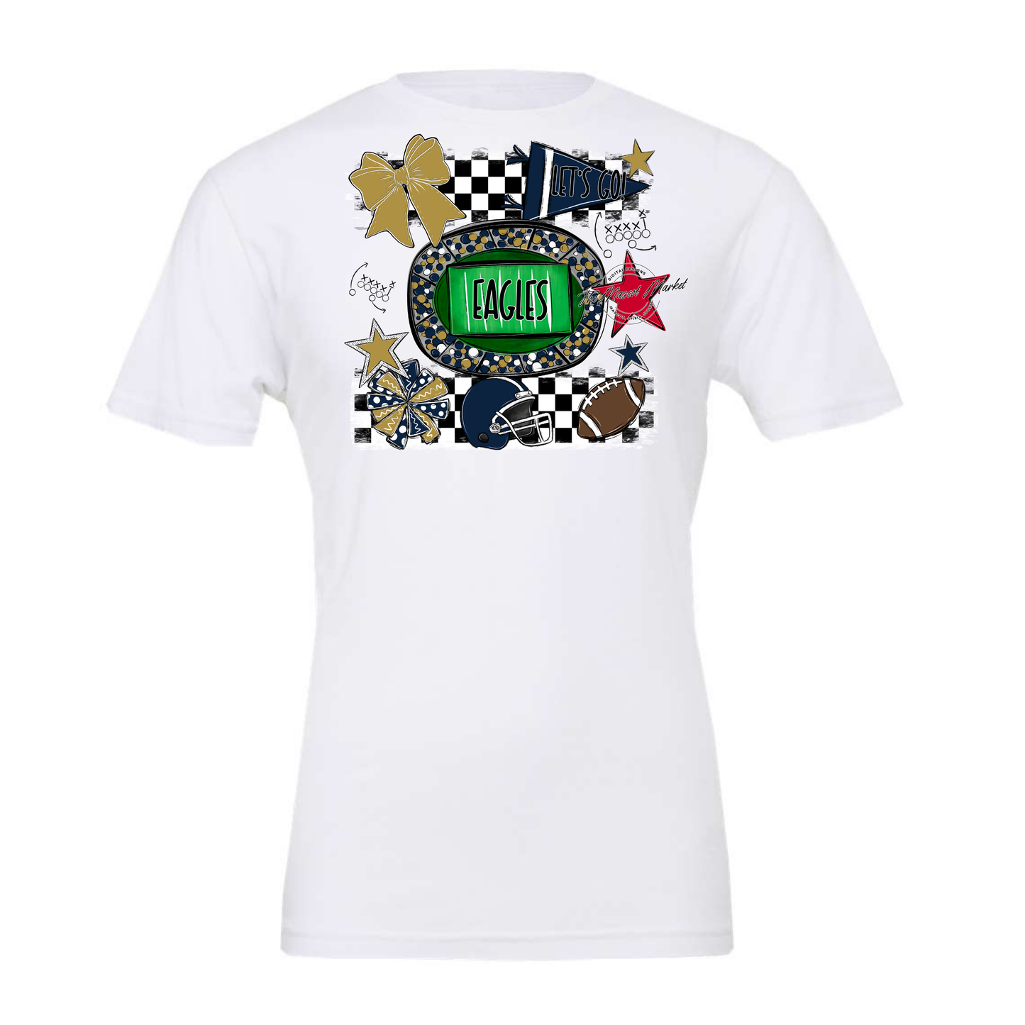 Eagles Checkers Spirit Design-Navy-Gold