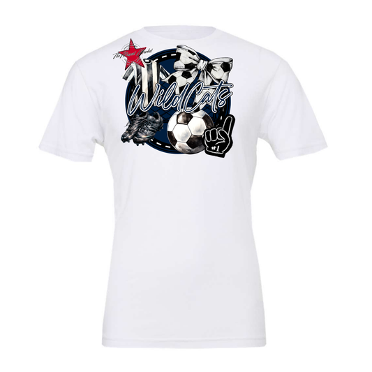 Wildcats Circle Soccer Design-Navy