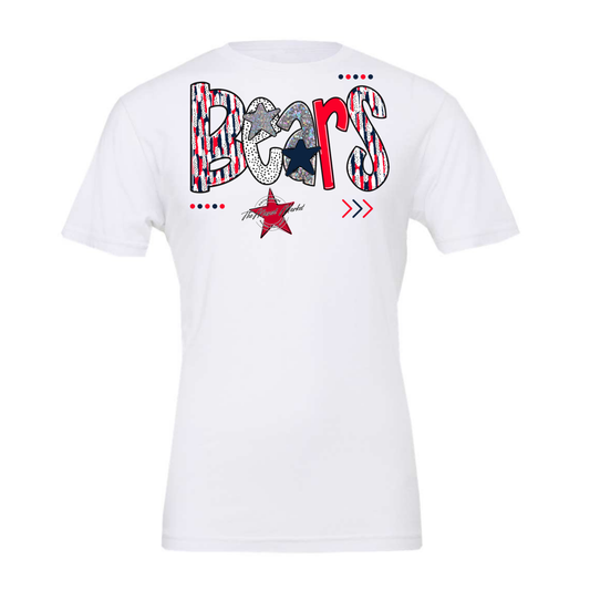 Bears Brushstroke Alpha Design-Navy-Red
