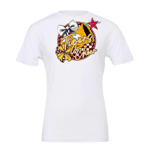 Tigers Circle Cheer Design-Maroon-Yellow
