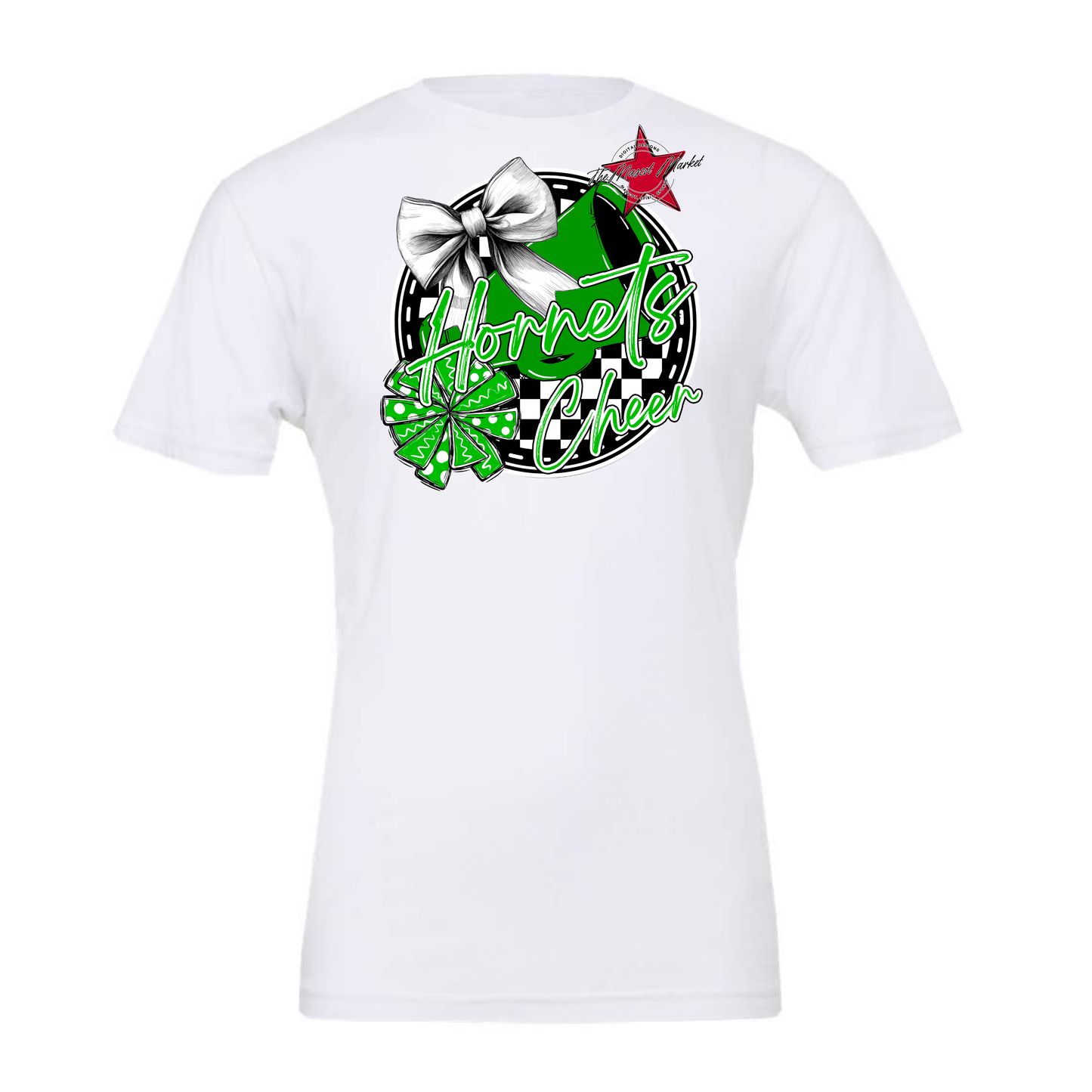 Hornets Circle Cheer Design-Bright Green