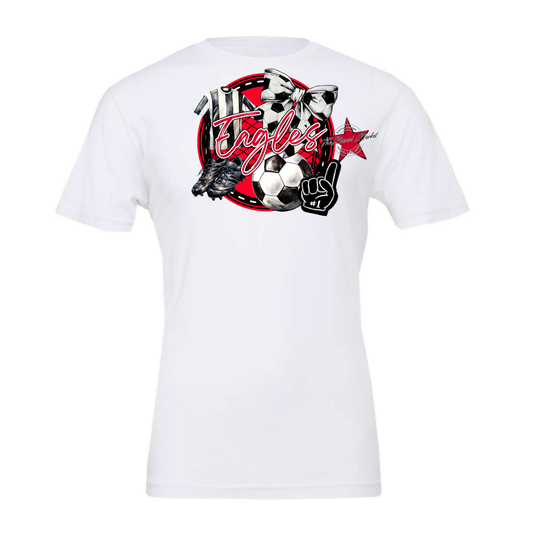 Eagles Circle Soccer Design-Red