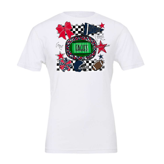 Eagles Checkers Spirit Design-Navy-Red