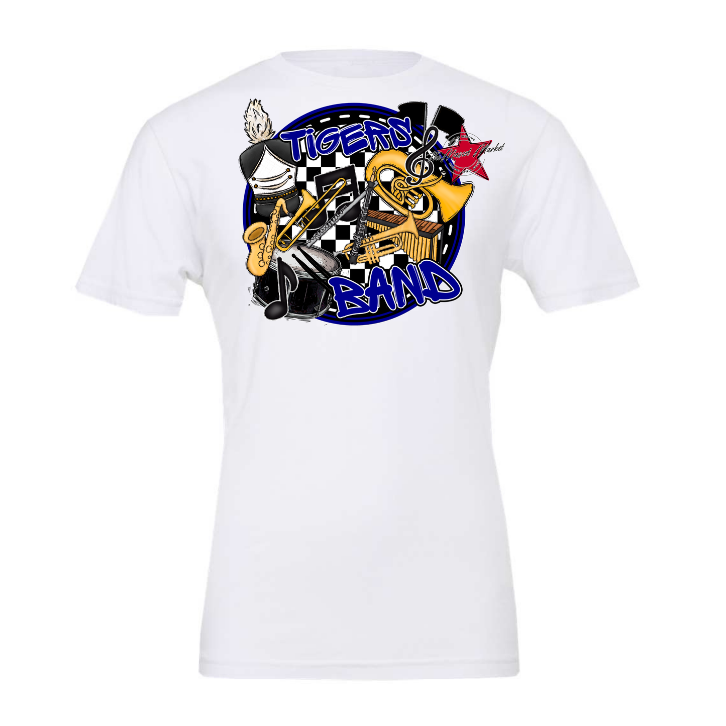 Tigers Circle Band Design-Blue