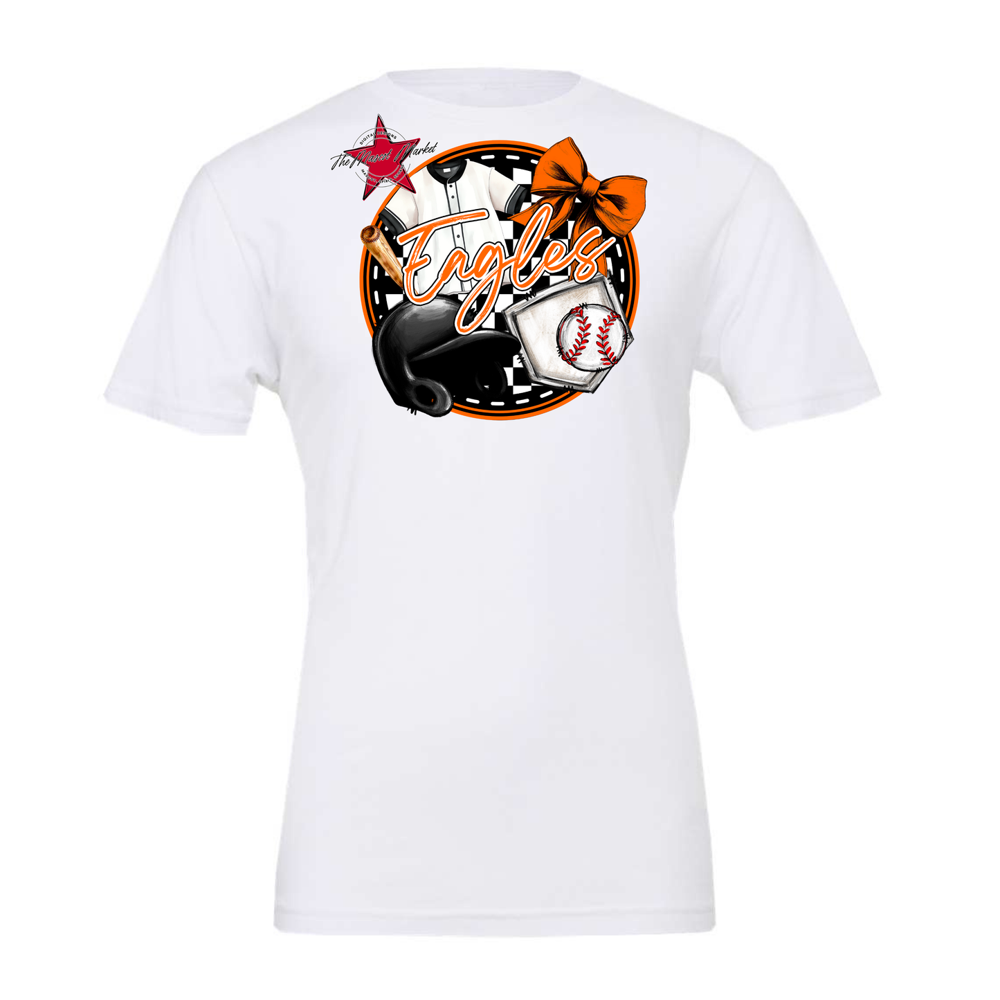 Eagles Circle Baseball Design-Orange