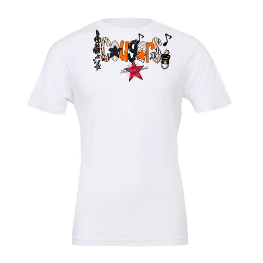 Cougars Band Scrape-Orange