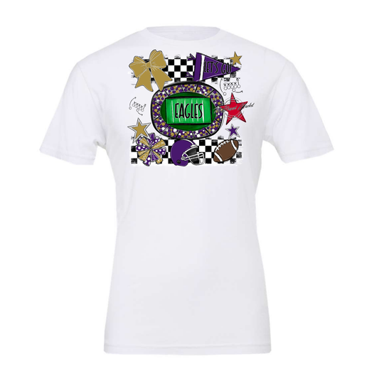 Eagles Checkers Spirit Design-Purple-Gold