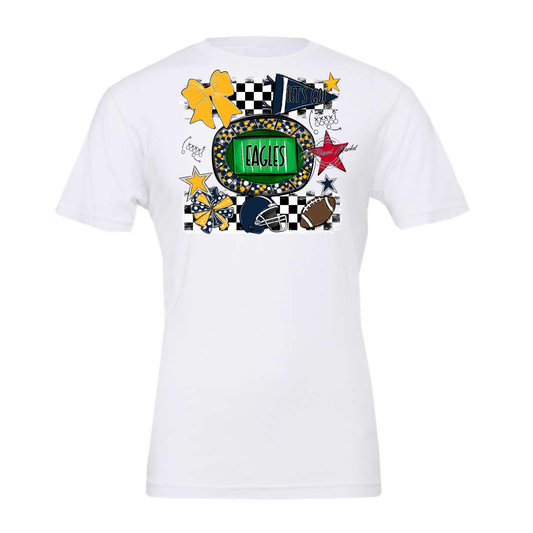 Eagles Checkers Spirit Design-Navy-Yellow