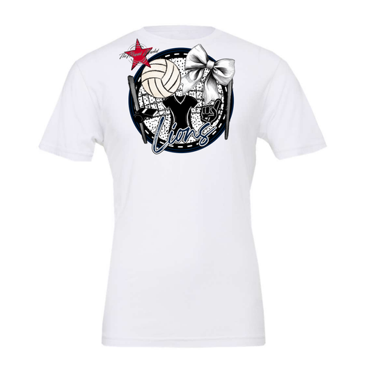 Lions Circle Volleyball Design-Navy