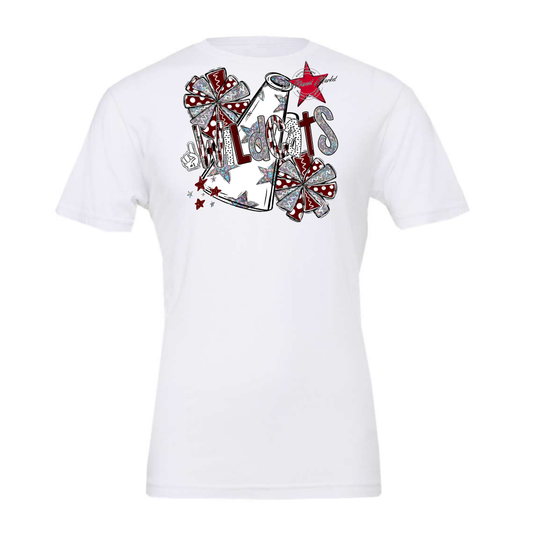 Wildcats Cheer Megaphone Scrape-Maroon