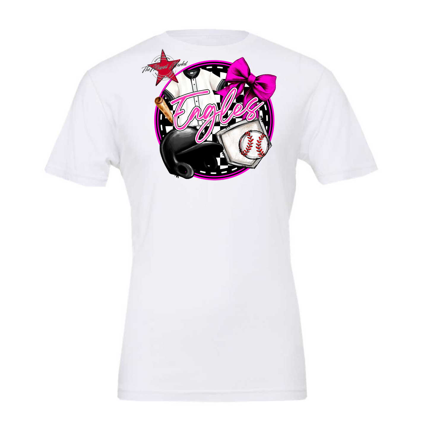 Eagles Circle Baseball Design-Pink