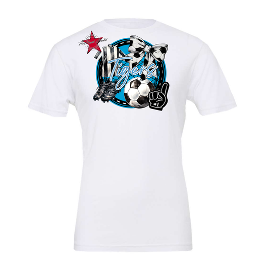 Tigers Circle Soccer Design-Carolina Blue