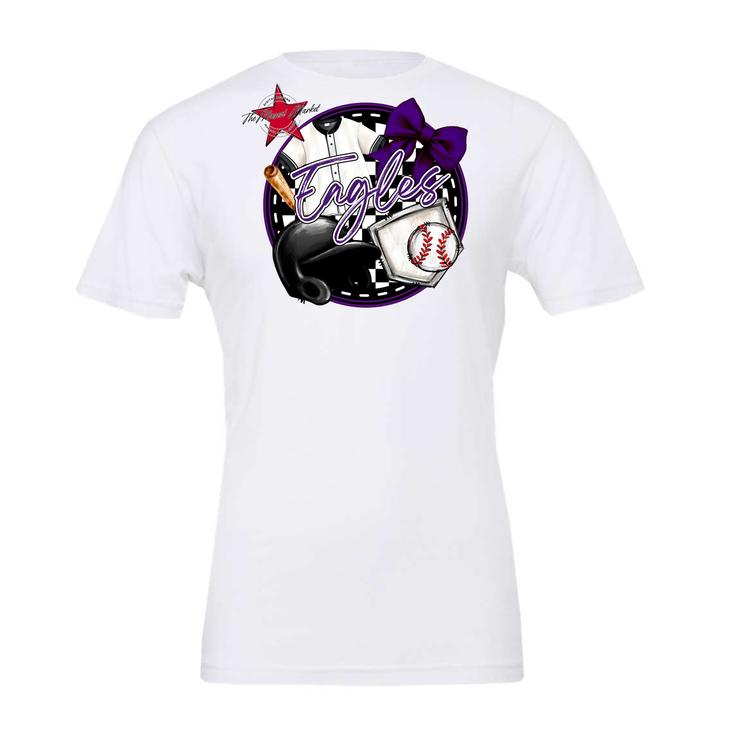 Eagles Circle Baseball Design-Purple
