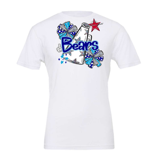 Bears Megaphone Alpha Design-Blue-Carolina Blue