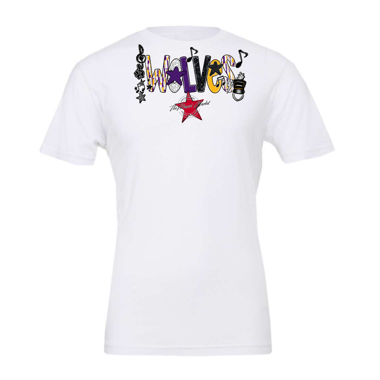 Wolves Band Scrape-Purple-Yellow