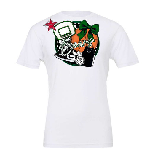 Bears Circle Basketball Design-Green