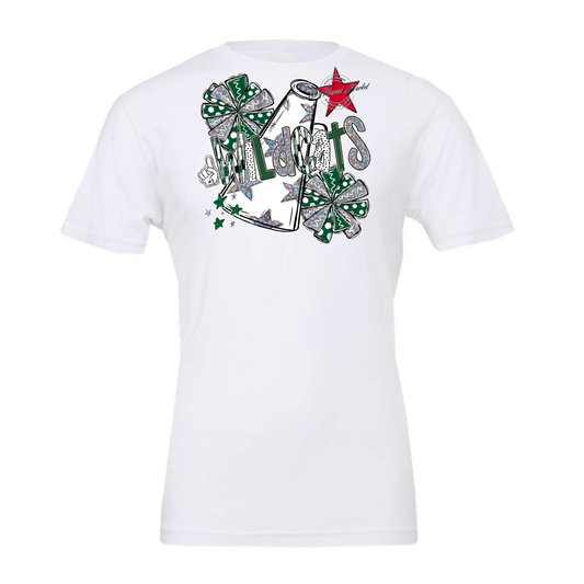 Wildcats Cheer Megaphone Scrape-Green