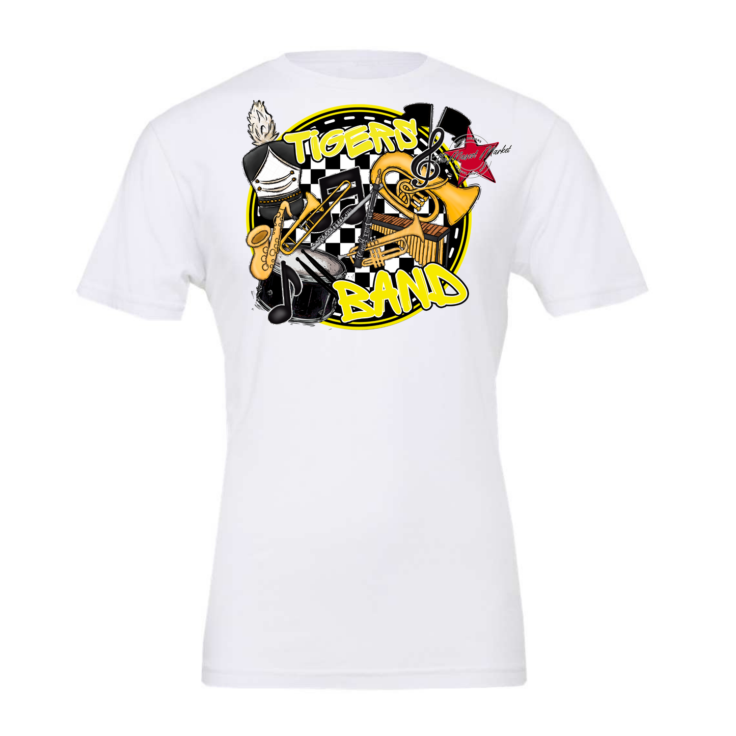 Tigers Circle Band Design-Bright Yellow